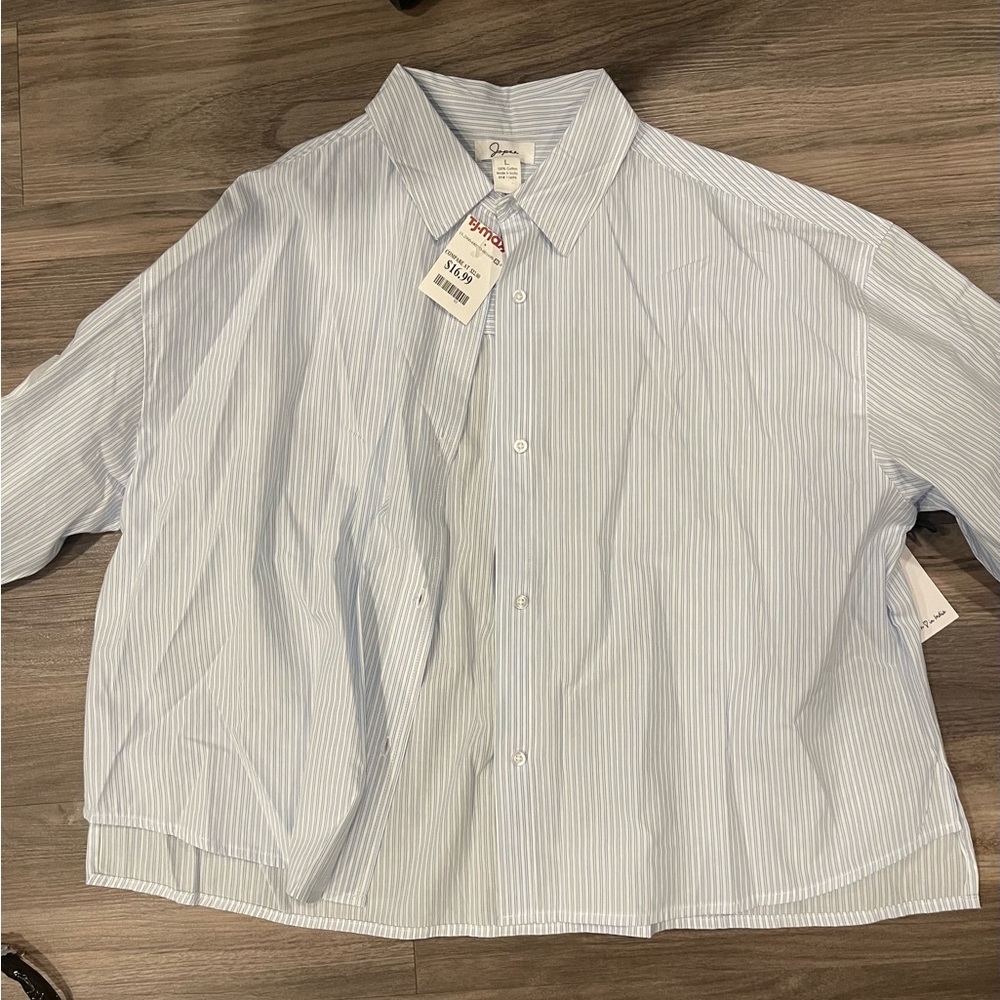 Striped button down